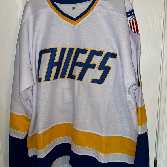 Halloween: Hanson Brothers Hockey Jersey #16 Charlestown Chiefs Size XL - Picture 2 of 11